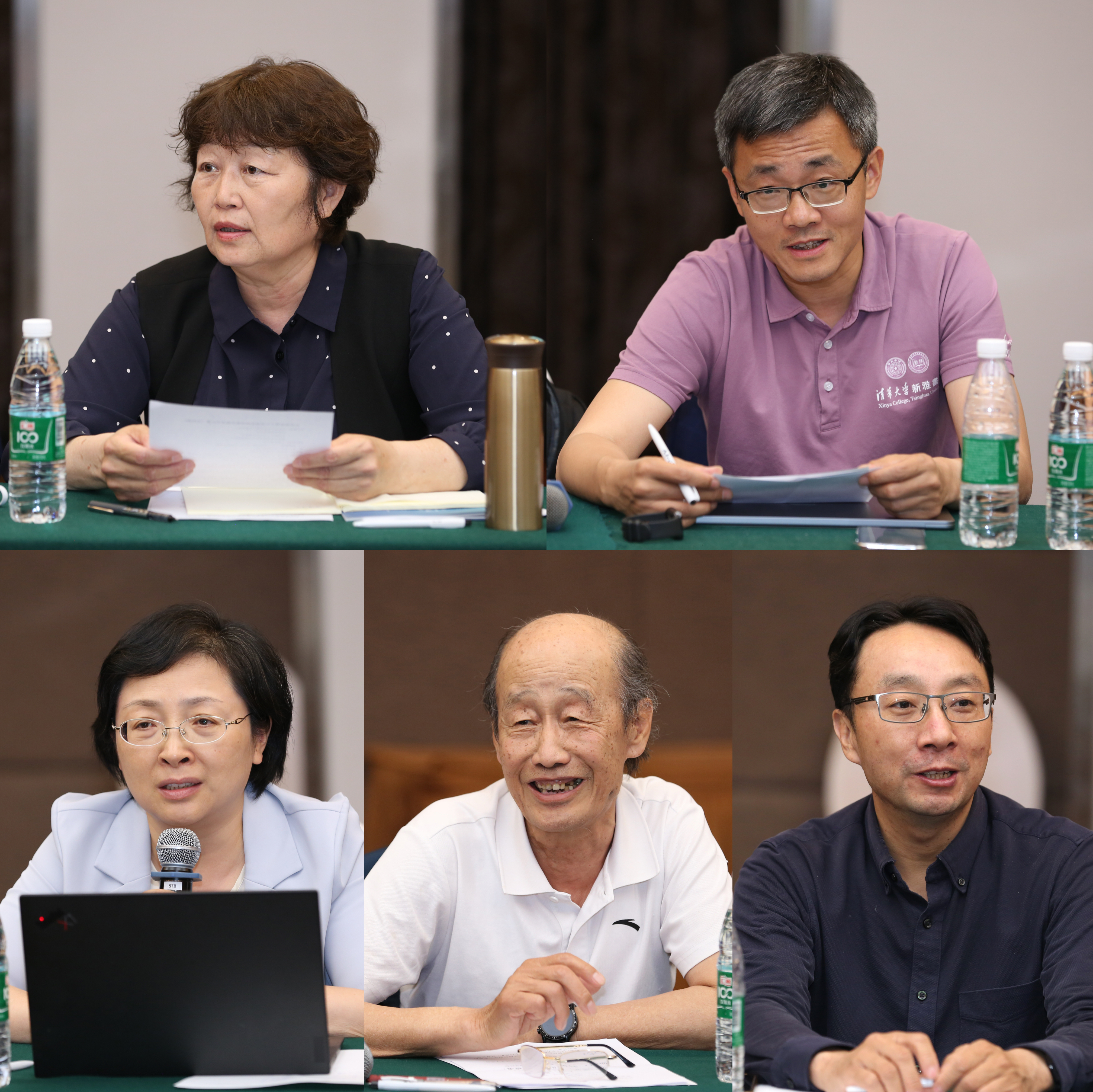 20240511-新葡萄官网AMG第十三届青年教师教学沙龙暨教改项目中期交流研讨会-董瑞林-赵青、梅赐琪、朱桂萍、薛芳渝、杨晶介绍比赛情况(从上至下,从左至右).jpg