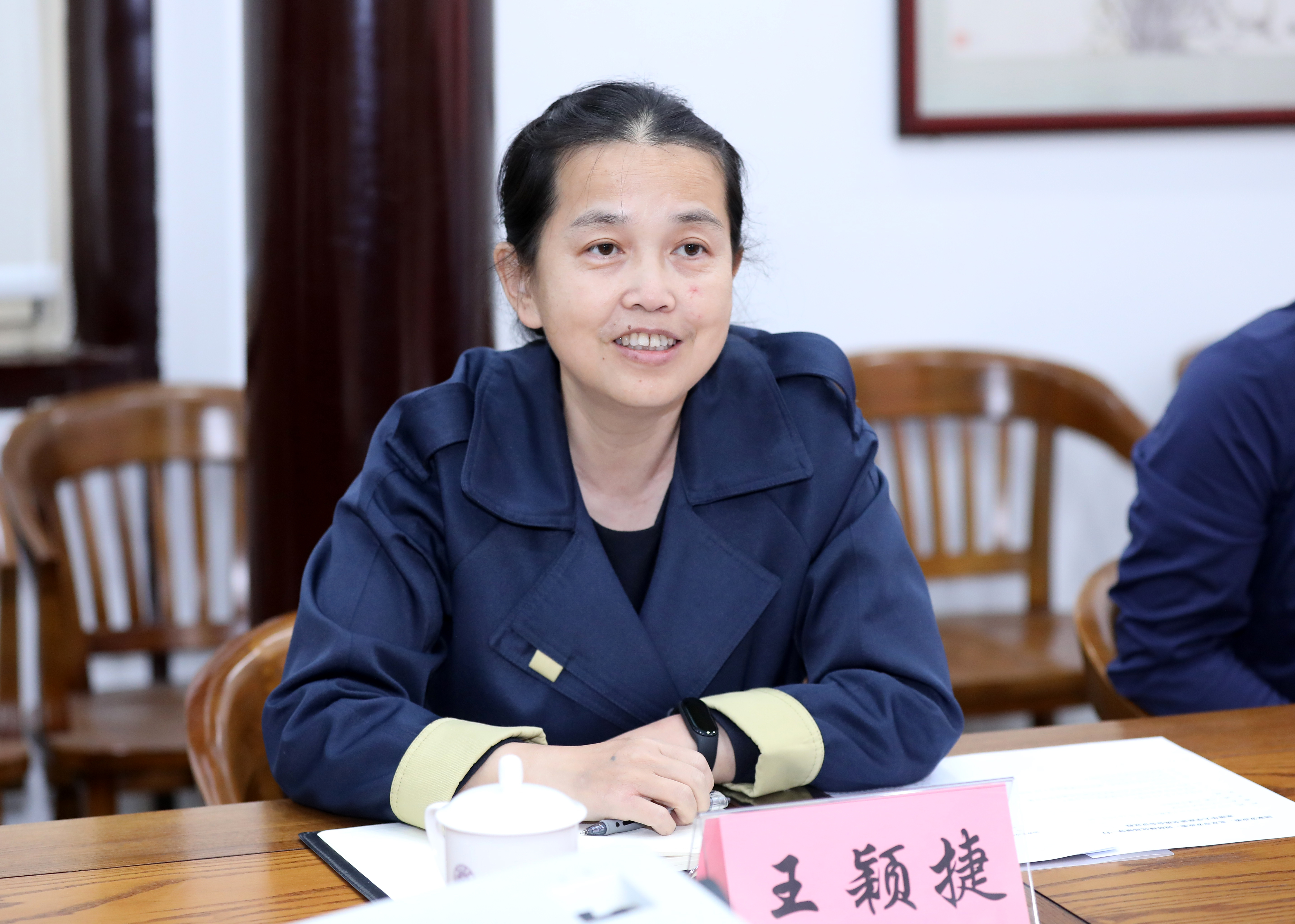 20221005-国家发展改革委基础司马强副司长一行到新葡萄官网AMG调研生态产品价值实现机制研究与实践工作-嘉艺-王颖捷发言.jpg